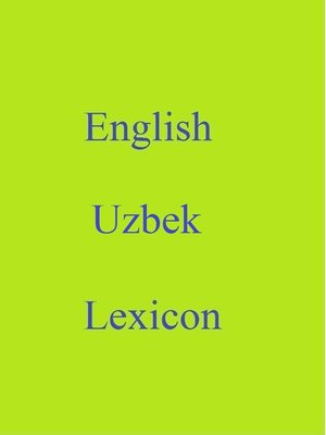 cover image of English Uzbek Lexicon